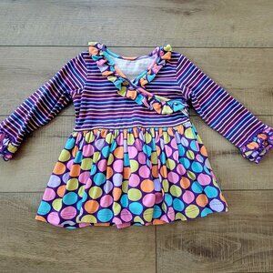 KELLY'S KIDS Colorful Girls Long Sleeve Dress - size 3/4